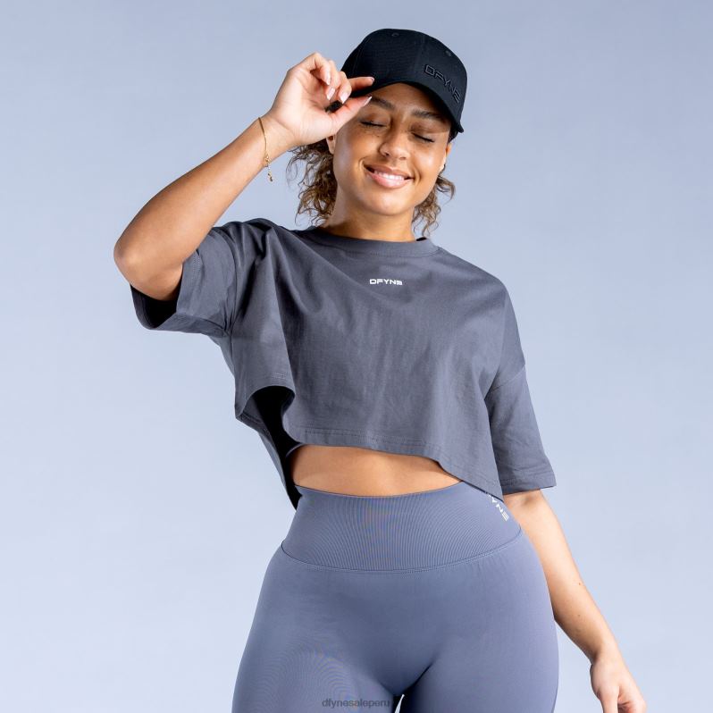 ropa HR0PN133 gris oscuro Dfyne revivir crop top