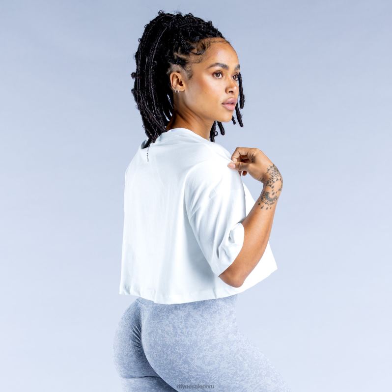 ropa HR0PN87 blanco Dfyne revivir crop top