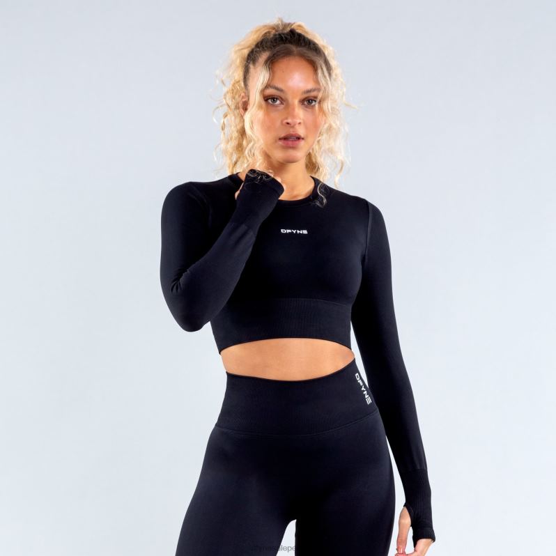 ropa HR0PN97 negro Dfyne top corto dinámico