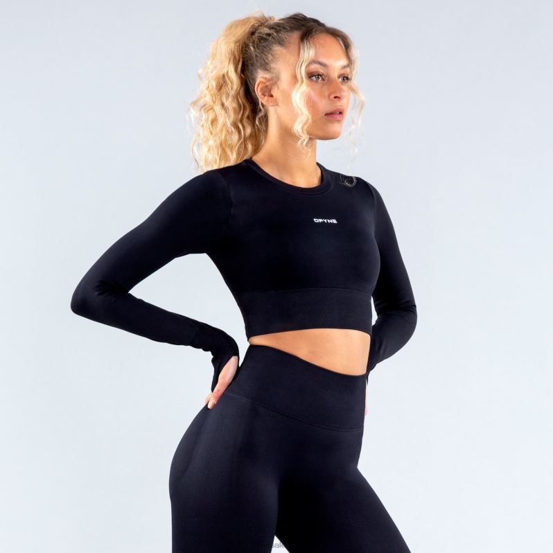 ropa HR0PN97 negro Dfyne top corto dinámico