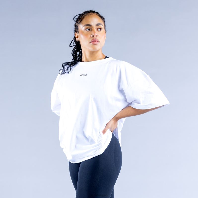 tapas HR0PN125 blanco brillante Dfyne luxe revive camiseta extragrande