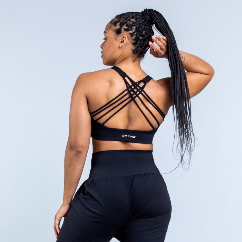 tapas HR0PN117 negro mate Dfyne sujetador deportivo de sujeción media Origin