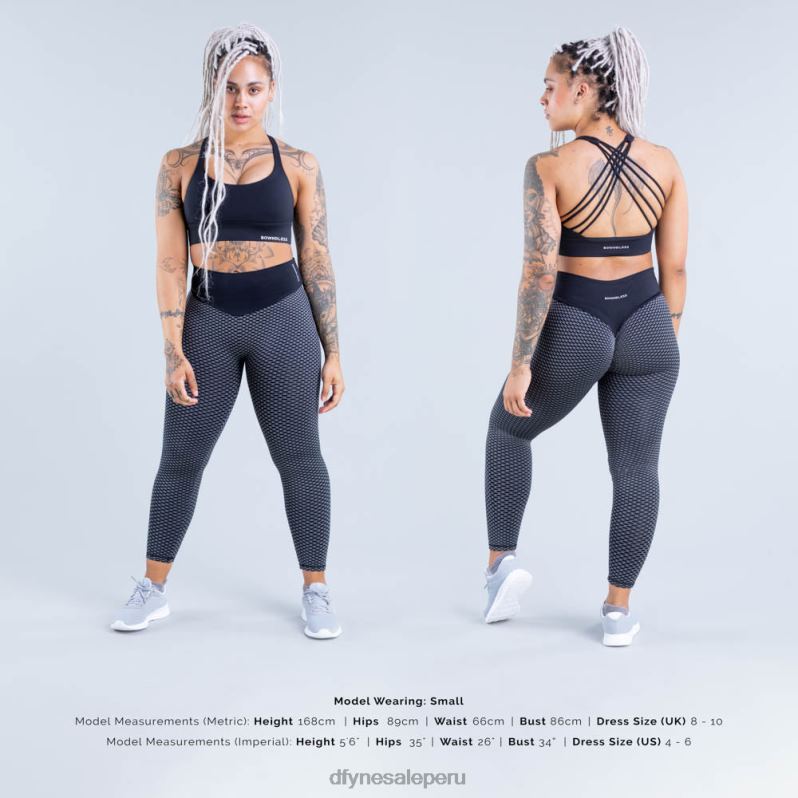 tapas HR0PN117 negro mate Dfyne sujetador deportivo de sujeción media Origin