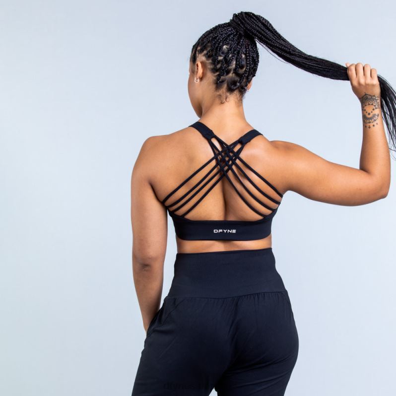 tapas HR0PN117 negro mate Dfyne sujetador deportivo de sujeción media Origin