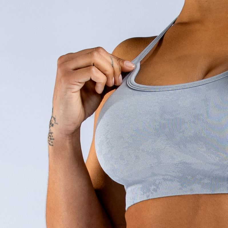 tapas HR0PN158 gris piedra claro Dfyne sujetador deportivo sin espalda Dynamic Mist