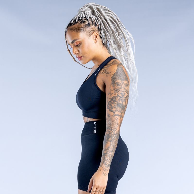 tapas HR0PN29 medianoche negro Dfyne sujetador deportivo dinámico sin costuras