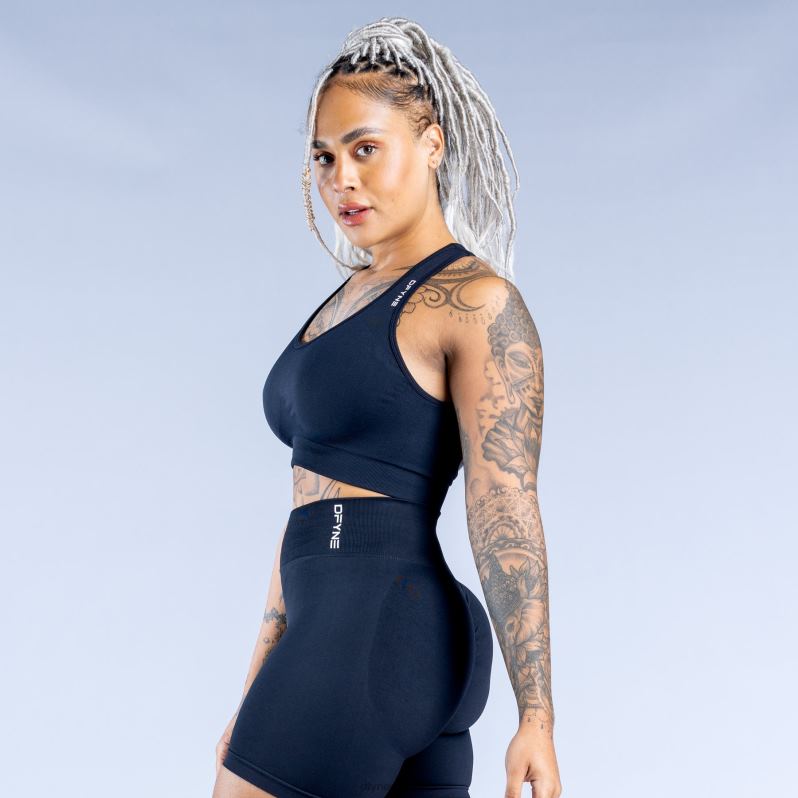 tapas HR0PN29 medianoche negro Dfyne sujetador deportivo dinámico sin costuras