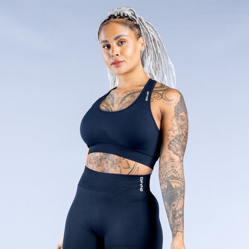 tapas HR0PN29 medianoche negro Dfyne sujetador deportivo dinámico sin costuras