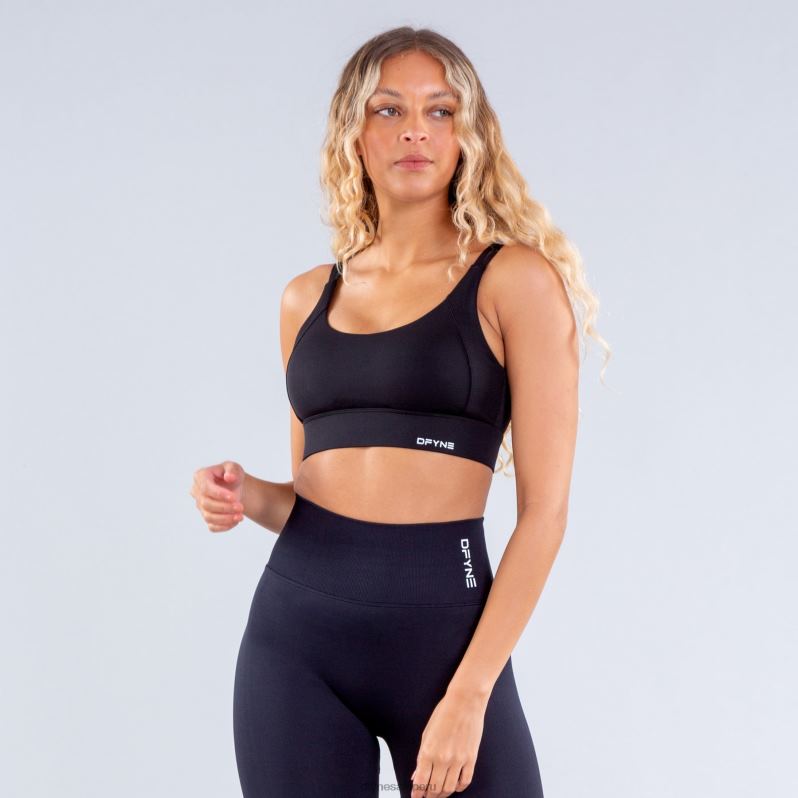 tapas HR0PN64 negro mate Dfyne sujetador deportivo de alta sujeción origin
